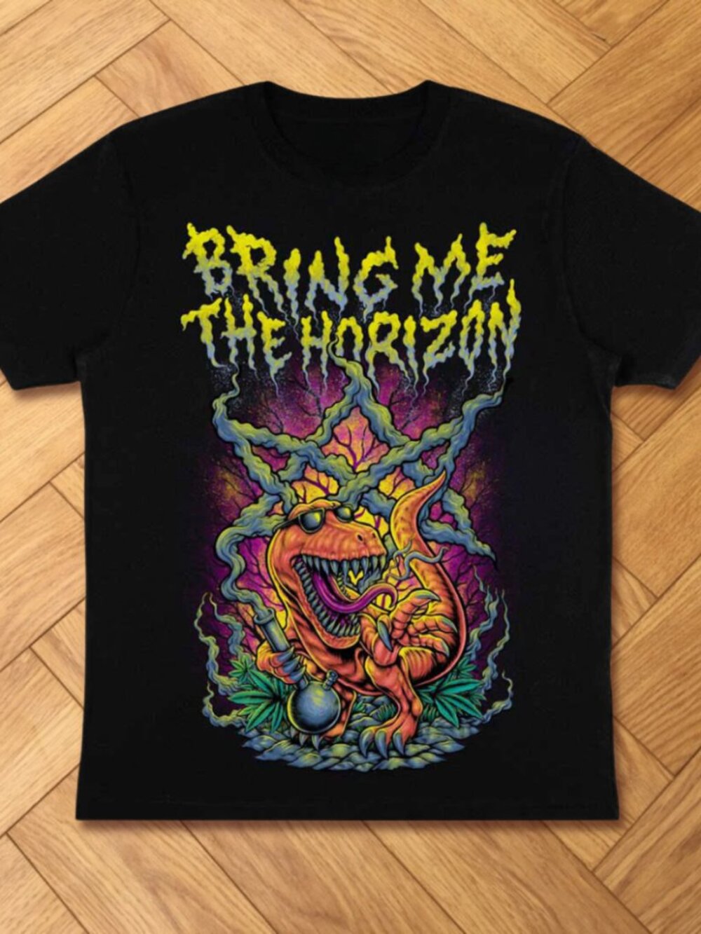 Bring Me The Horizon Dinosaur Graphic Tee Metalcore Aesthetic Shirt